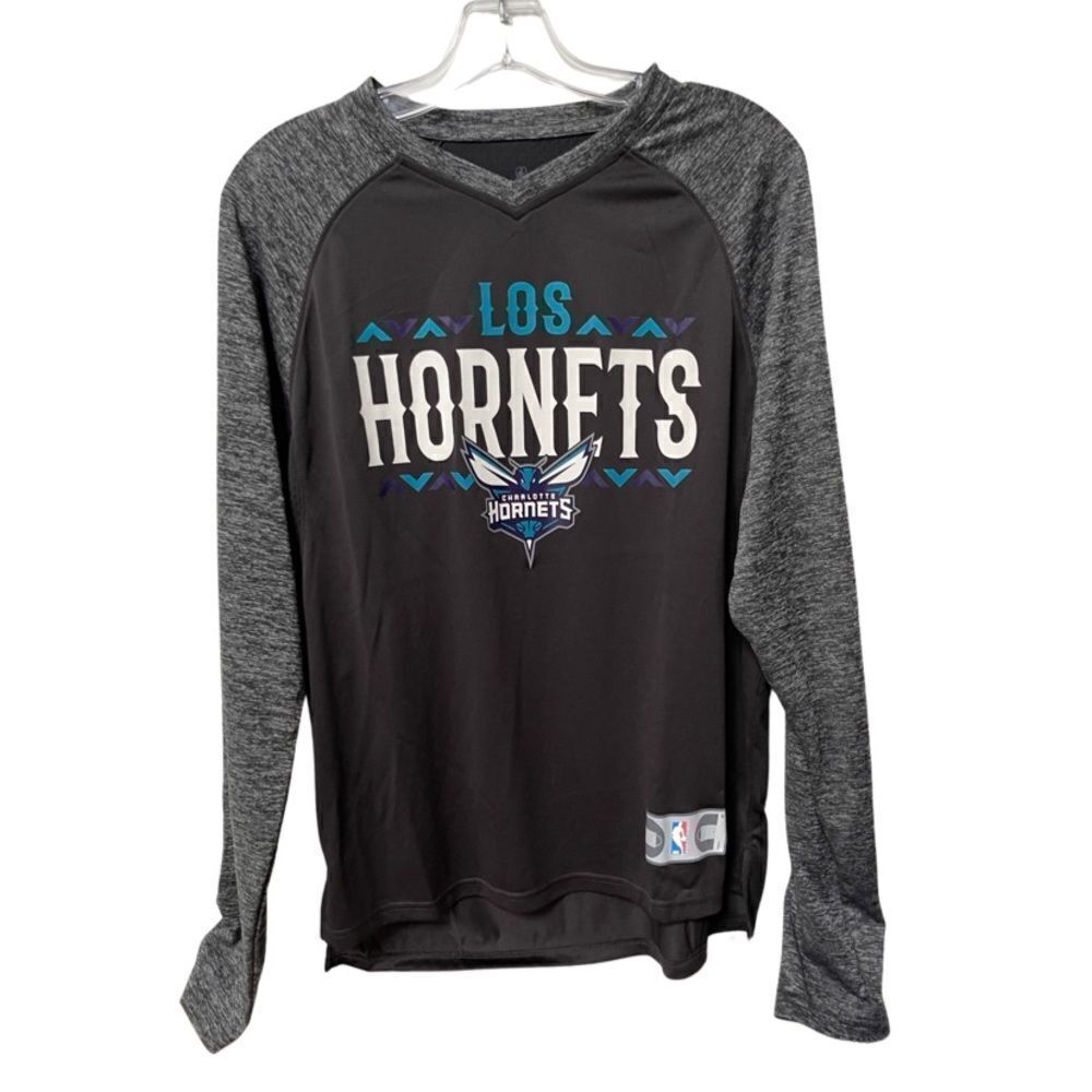 Charlotte Hornets Fanatics Branded Noches Shooting Raglan long sleeve size L - Picture 2 of 10